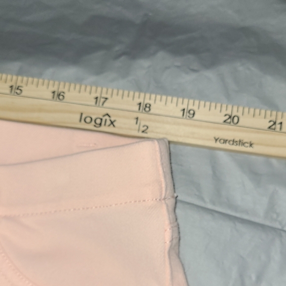 Pastel Pink Jeggings Pants Pull On Real Back Pockets Skinny - Picture 3 of 7